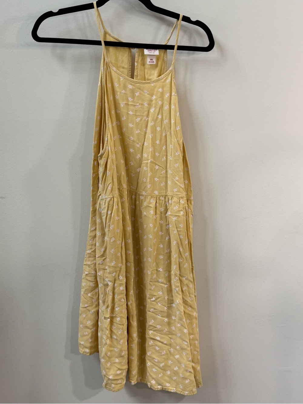 Mossimo Yellow Floral Sleeveless Maxi Dress Size XXL